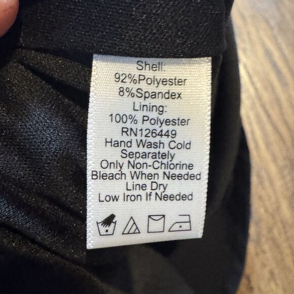 Marc Bouwer Dress Black Knee Length Shift Cap Sleeve Womens Size Large - Picture 10 of 11